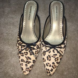 Animal print mules Adrienne Vitadini Size 8